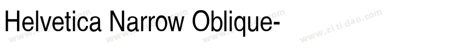 Helvetica Narrow Oblique字体转换